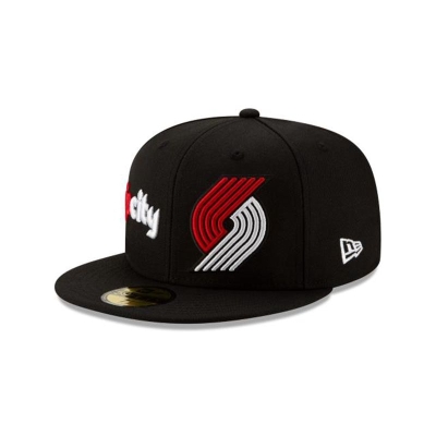 Sapca New Era Portland Trail Blazers NBA Double Hit 59FIFTY Fitted - Negrii